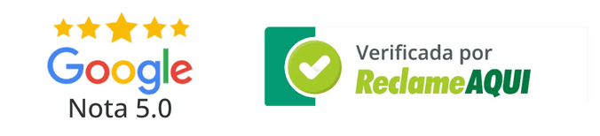 Google nota 5.0 e verificada pelo Reclame Aqui